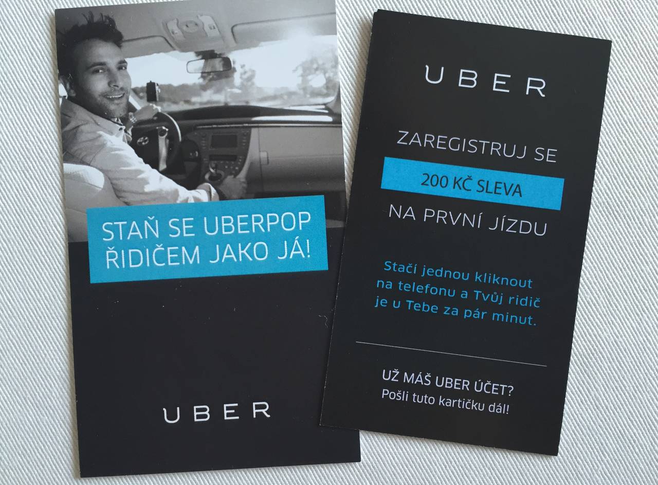 Uber řidič voucher